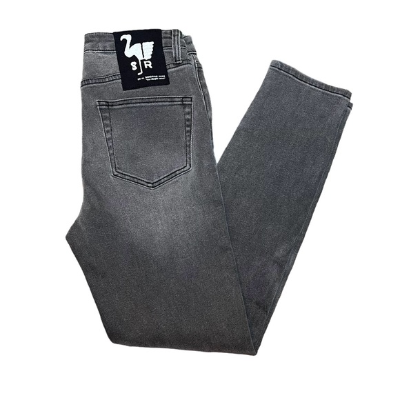 Sandrine Rose X Free People Crop Jeans In Destroyed Rain Distressed 28 - Picture 4 of 8